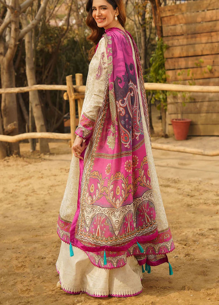 Meraki By Asifa Nabeel Embroidered Lawn Suits Unstitched 3 Piece AN24ML Irsa - Spring Summer Collection