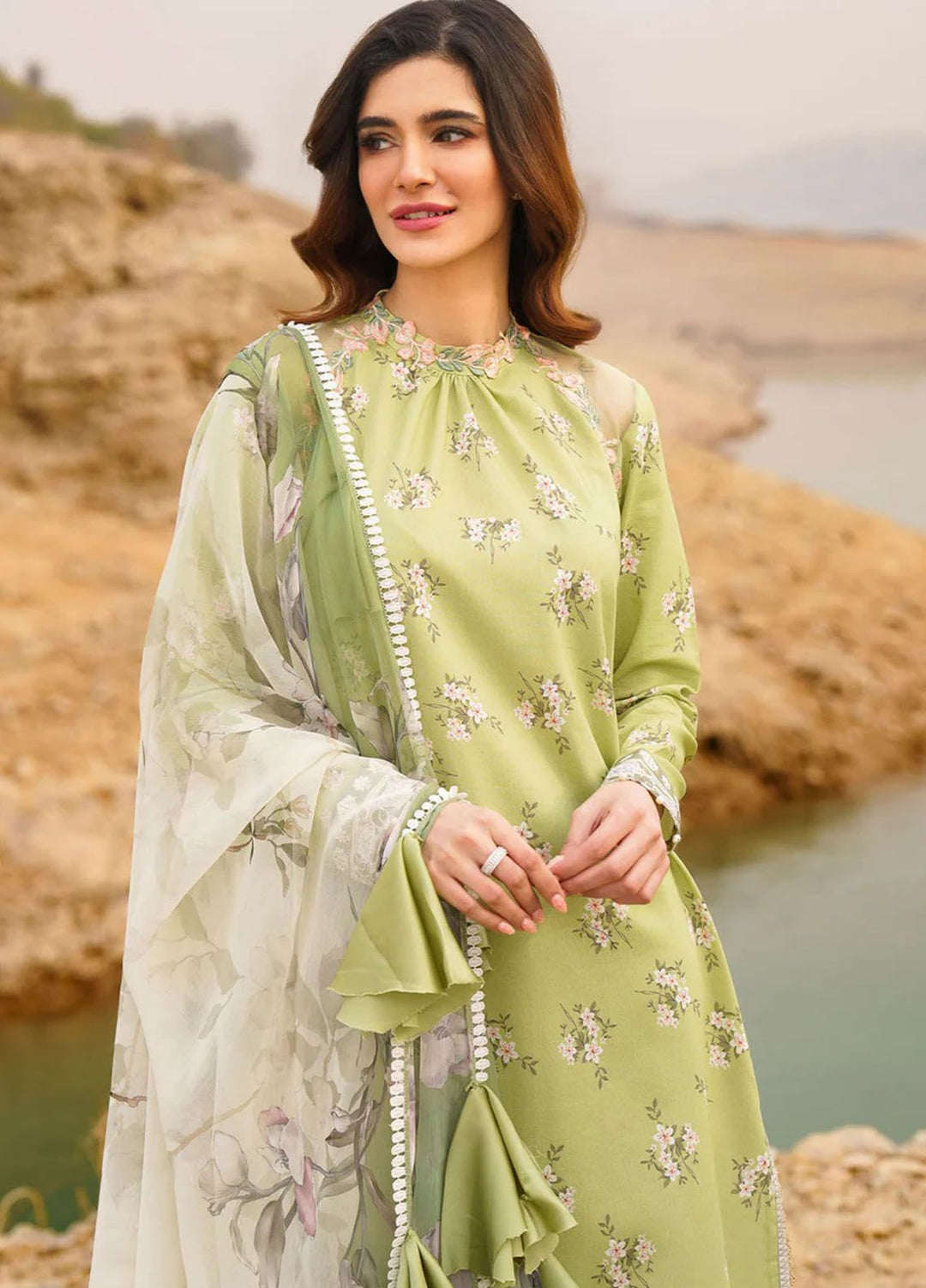 Meraki By Asifa Nabeel Embroidered Lawn Suits Unstitched 3 Piece AN24ML Lara - Spring Summer Collection