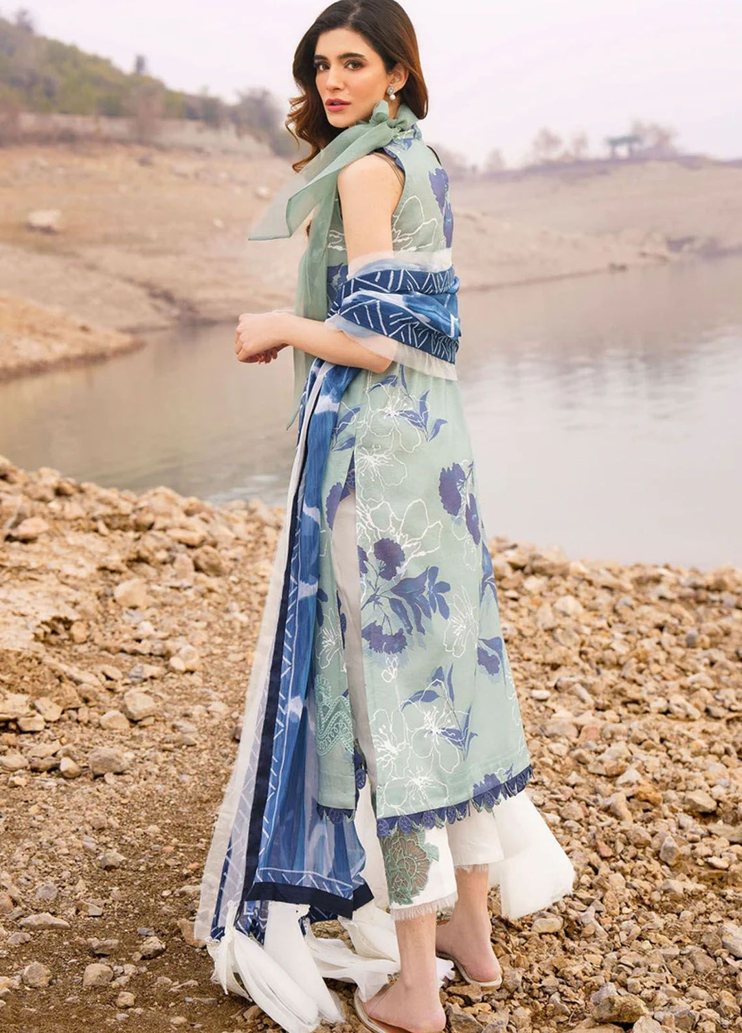 Meraki By Asifa Nabeel Embroidered Lawn Suits Unstitched 3 Piece AN24ML Miya - Spring Summer Collection