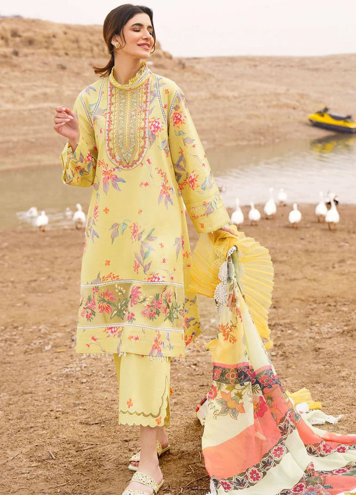 Meraki By Asifa Nabeel Embroidered Lawn Suits Unstitched 3 Piece AN24ML Orchid - Spring Summer Collection
