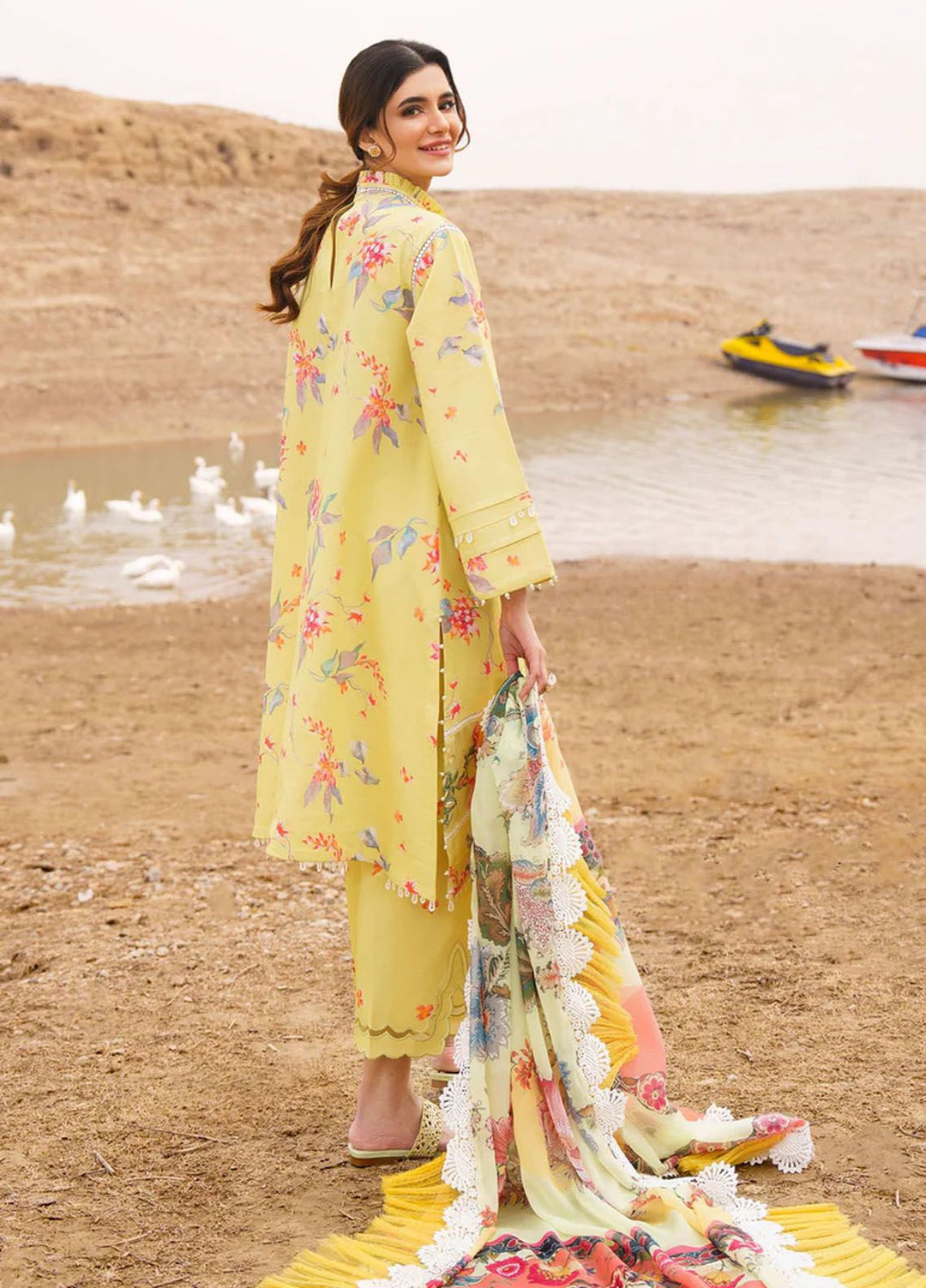 Meraki By Asifa Nabeel Embroidered Lawn Suits Unstitched 3 Piece AN24ML Orchid - Spring Summer Collection