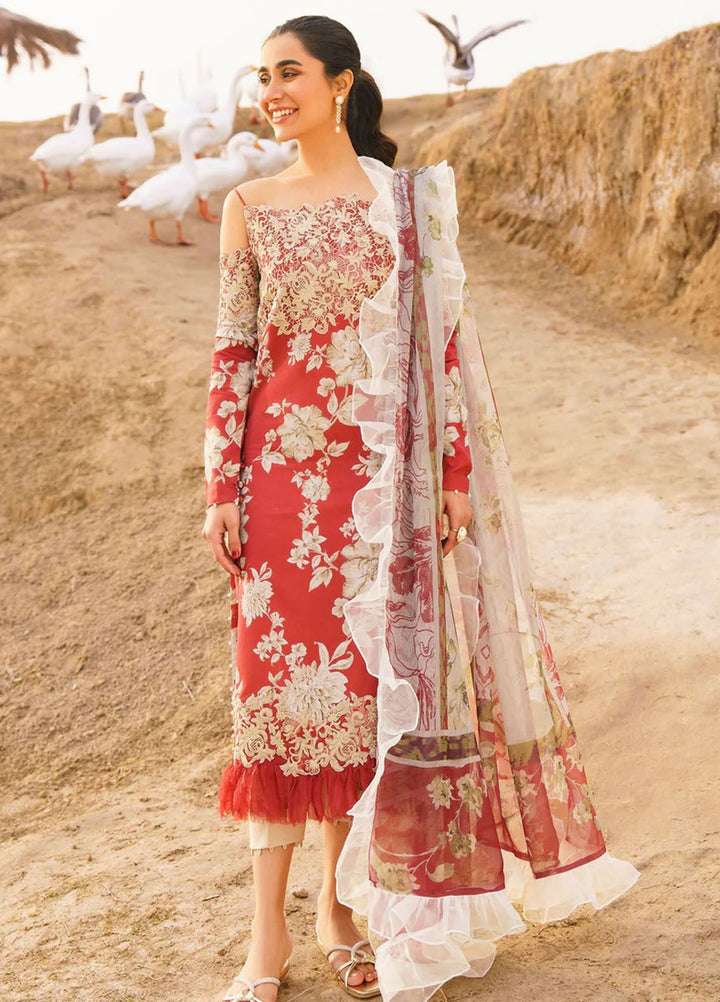 Meraki By Asifa Nabeel Embroidered Lawn Suits Unstitched 3 Piece AN24ML Sia - Spring Summer Collection