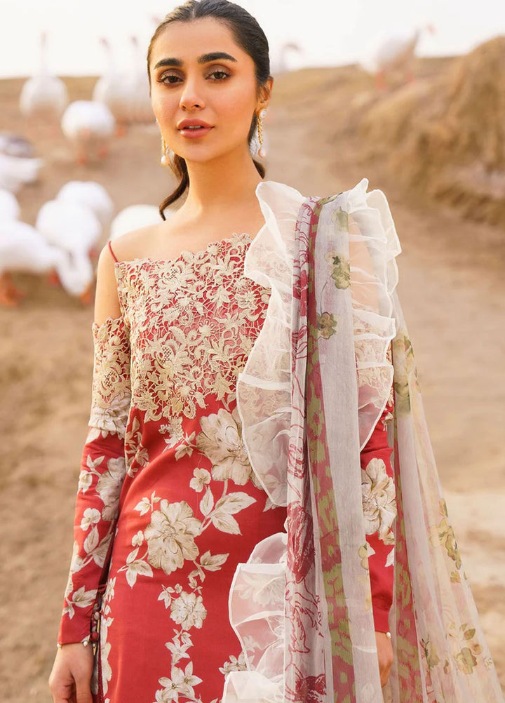 Meraki By Asifa Nabeel Embroidered Lawn Suits Unstitched 3 Piece AN24ML Sia - Spring Summer Collection