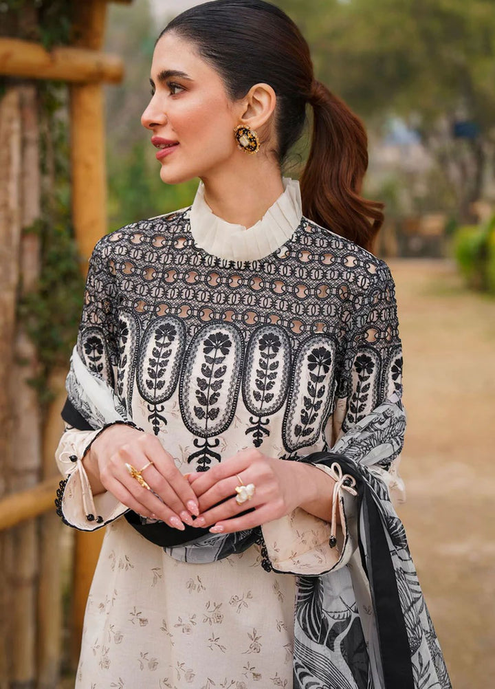 Meraki By Asifa Nabeel Embroidered Lawn Suits Unstitched 3 Piece AN24ML Snowdrop - Spring Summer Collection