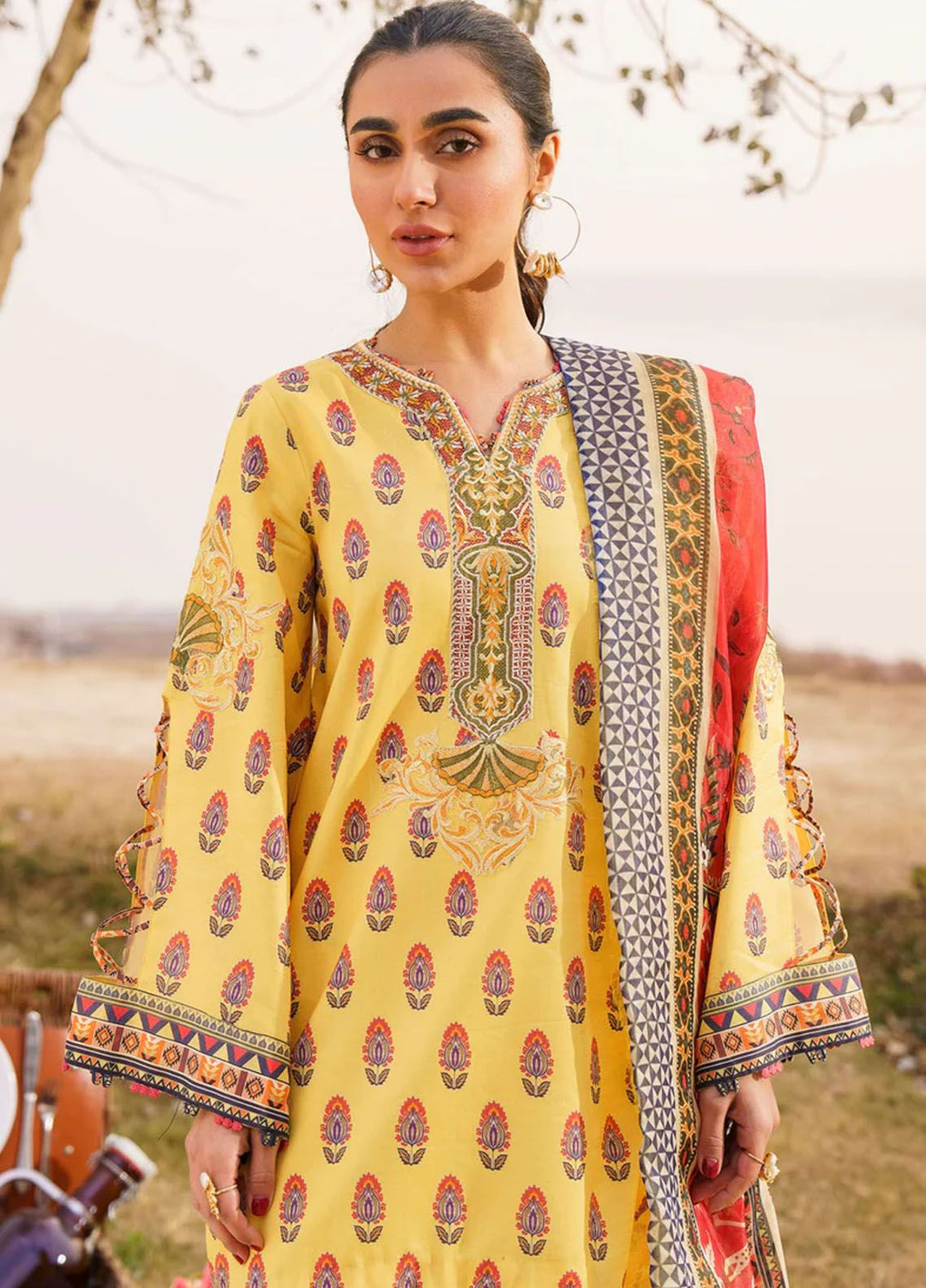 Meraki By Asifa Nabeel Embroidered Lawn Suits Unstitched 3 Piece AN24ML Sonnet - Spring Summer Collection