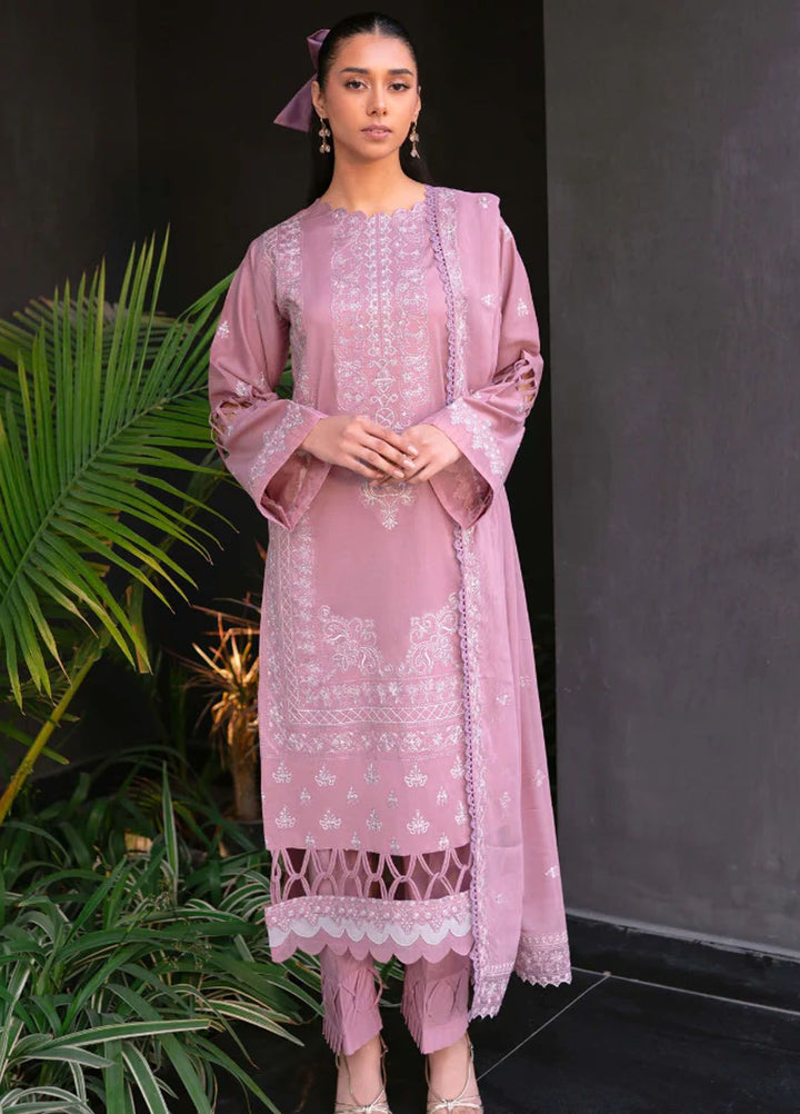 Meraki by Humdum Embroidered Lawn Suits Unstitched 3 Piece HD24M D-01 - Summer Collection