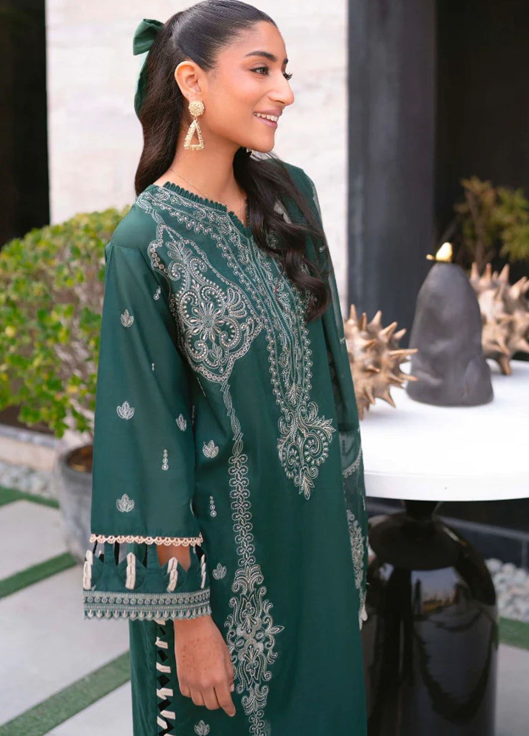 Meraki by Humdum Embroidered Lawn Suits Unstitched 3 Piece HD24M D-03 - Summer Collection