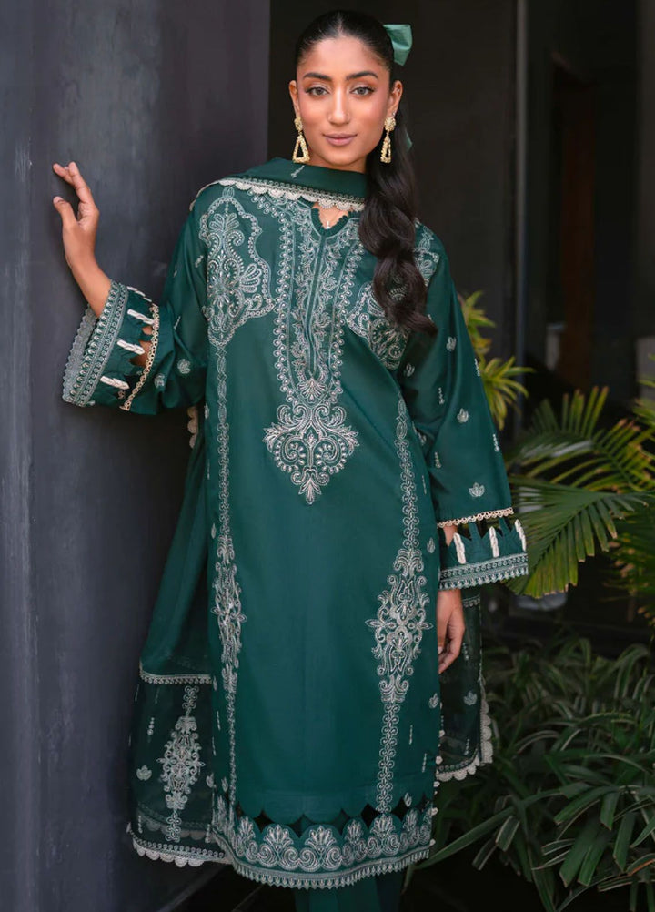 Meraki by Humdum Embroidered Lawn Suits Unstitched 3 Piece HD24M D-03 - Summer Collection