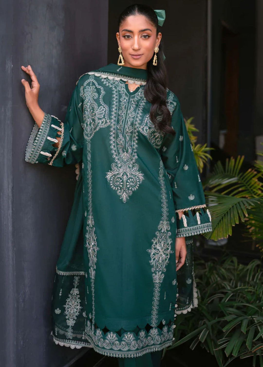 Meraki by Humdum Embroidered Lawn Suits Unstitched 3 Piece HD24M D-03 - Summer Collection