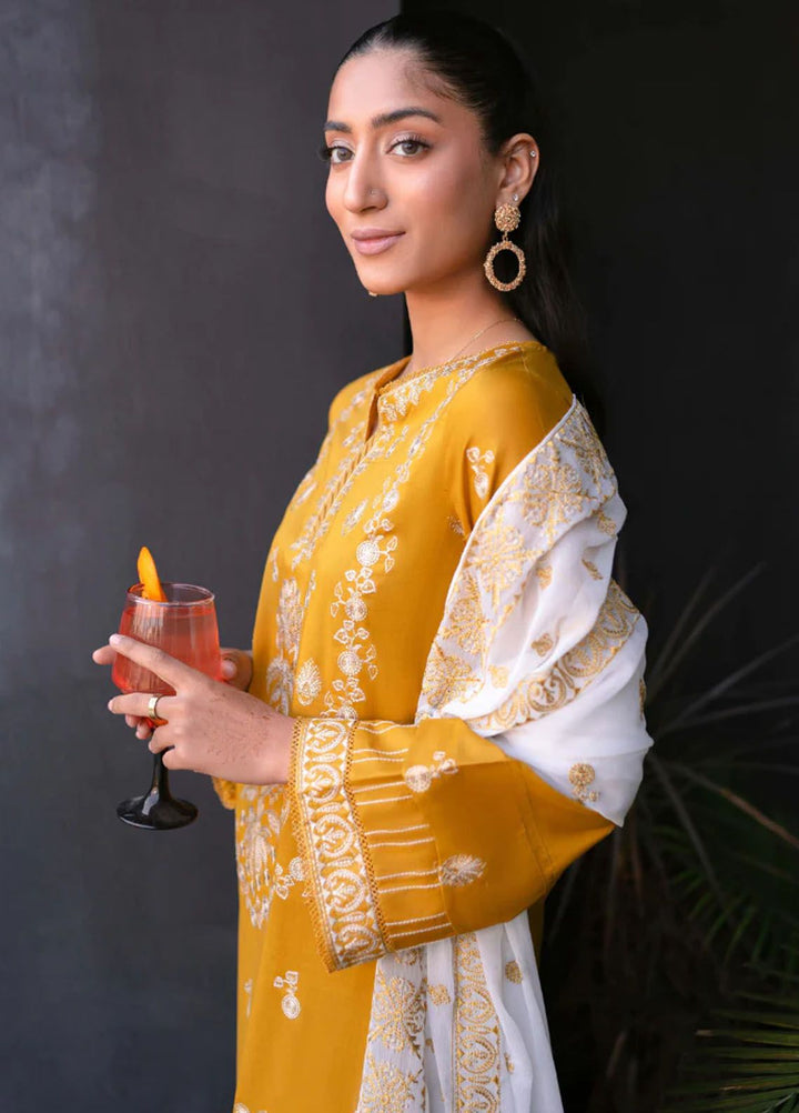 Meraki by Humdum Embroidered Lawn Suits Unstitched 3 Piece HD24M D-04 - Summer Collection