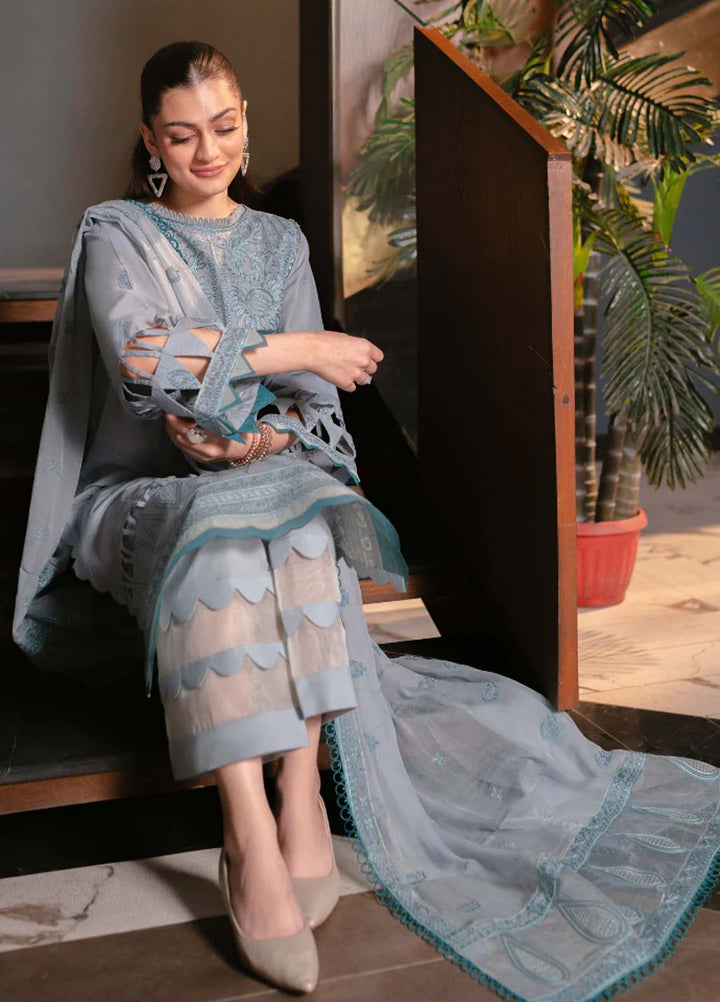 Meraki by Humdum Embroidered Lawn Suits Unstitched 3 Piece HD24M D-05 - Summer Collection