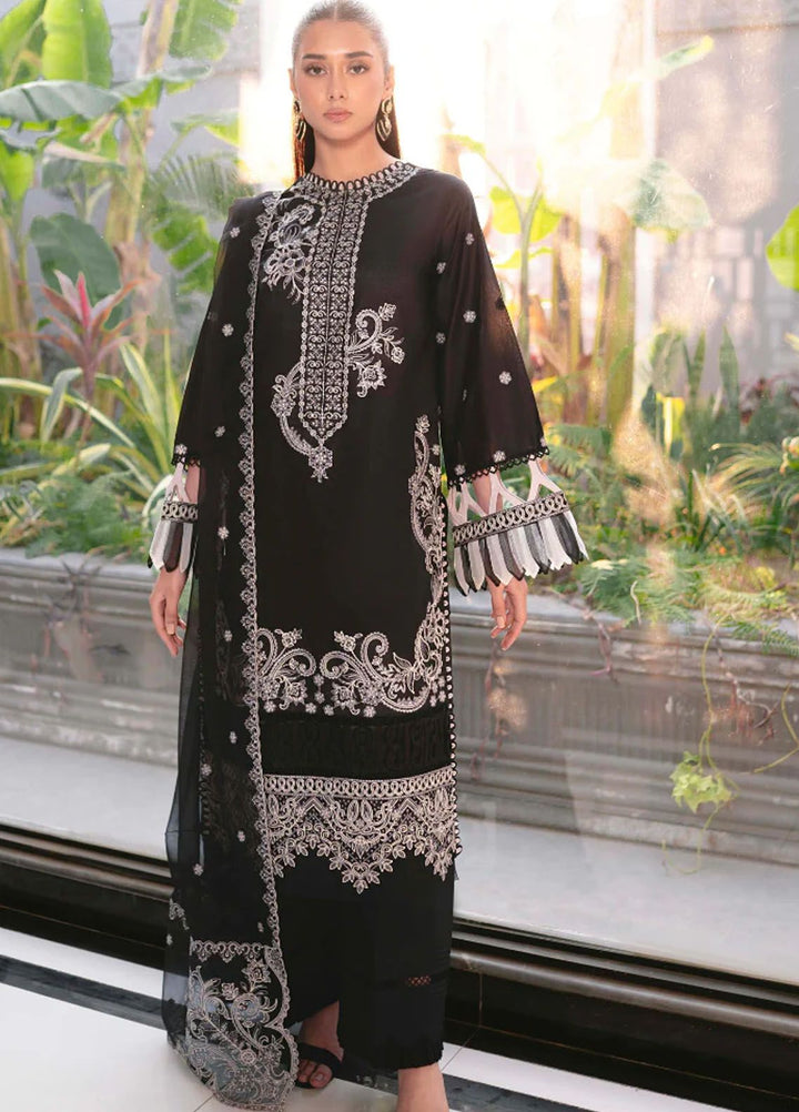 Meraki by Humdum Embroidered Lawn Suits Unstitched 3 Piece HD24M D-06 - Summer Collection
