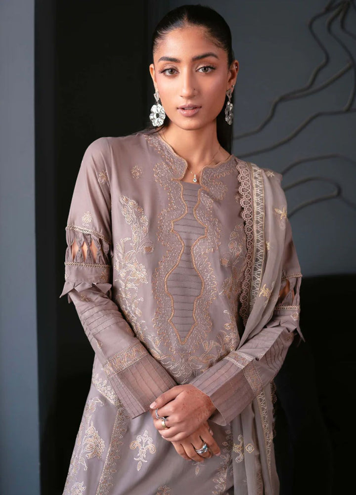 Meraki by Humdum Embroidered Lawn Suits Unstitched 3 Piece HD24M D-07 - Summer Collection