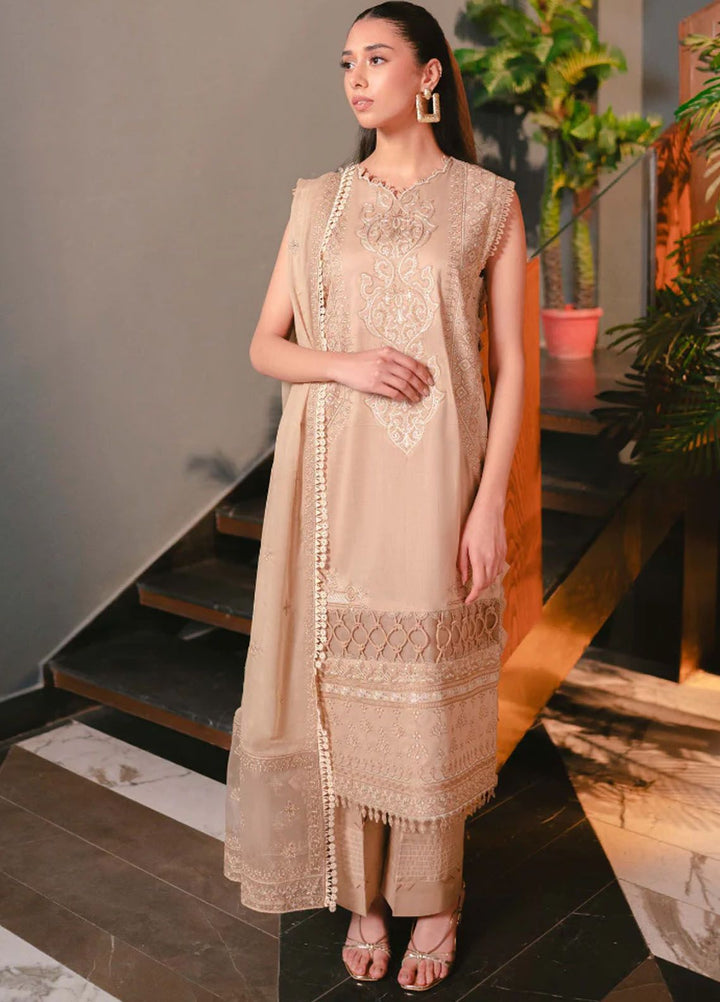 Meraki by Humdum Embroidered Lawn Suits Unstitched 3 Piece HD24M D-10 - Summer Collection