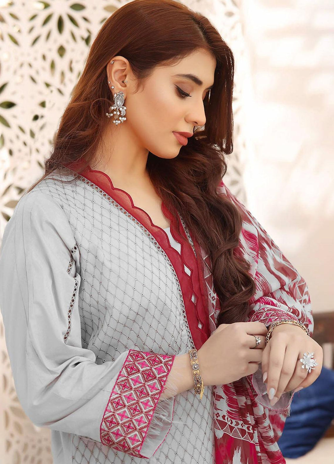 Meraki By Khas Embroidered Lawn Suits Unstitched 3 Piece KHS23M KSE-1807 - Summer Collection