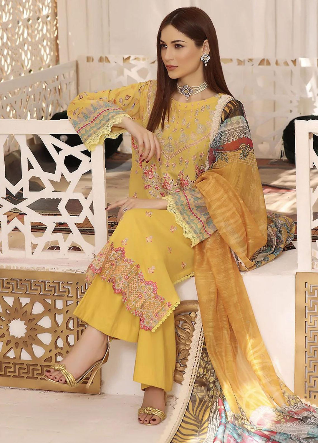 Meraki By Khas Embroidered Lawn Suits Unstitched 3 Piece KHS23M KOE-1894 - Summer Collection