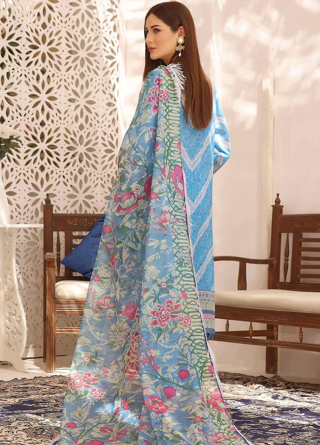 Meraki By Khas Embroidered Lawn Suits Unstitched 3 Piece KHS23M KOE-1895 - Summer Collection