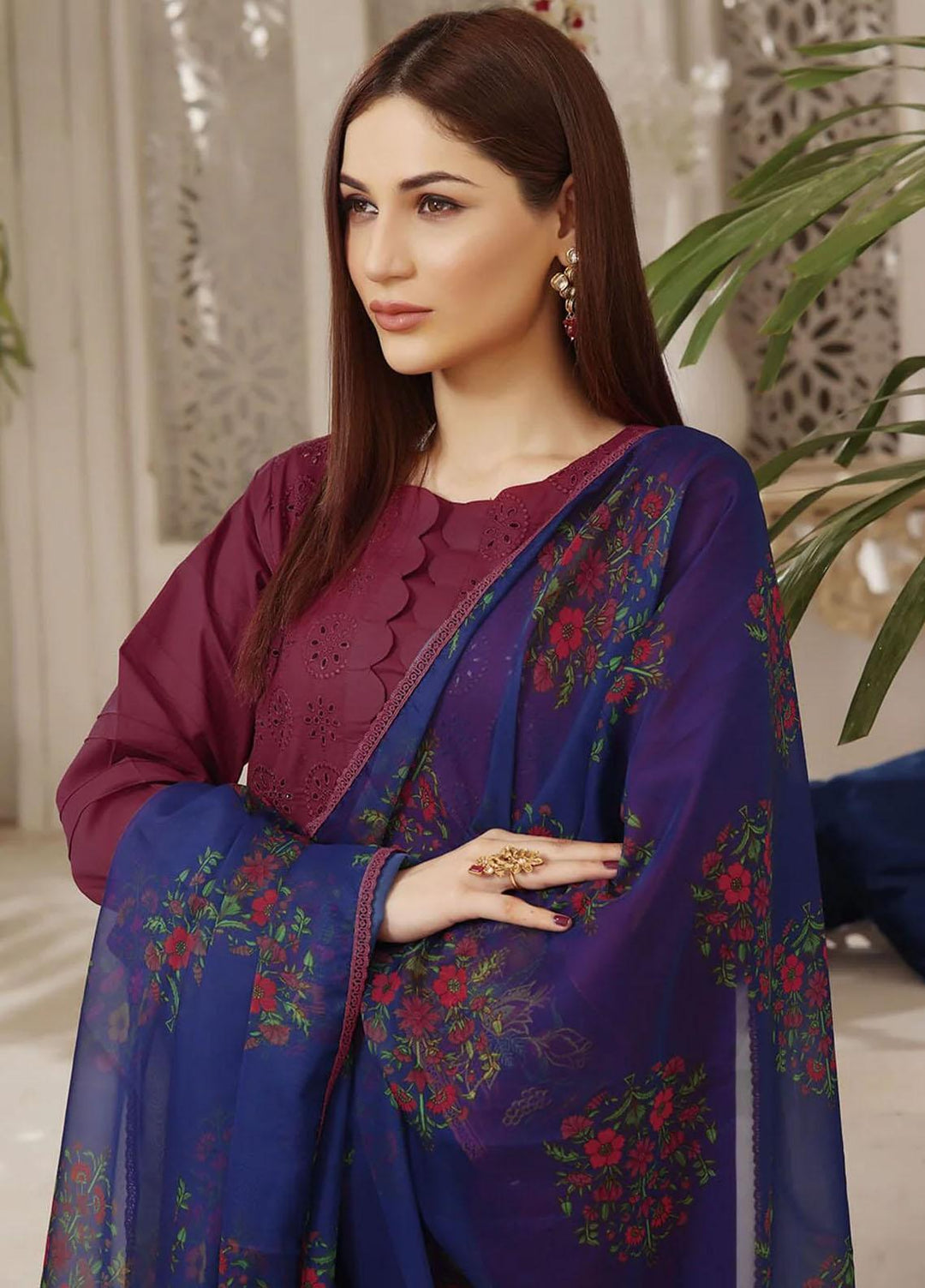 Meraki By Khas Embroidered Lawn Suits Unstitched 3 Piece KHS23M KSE-1810 - Summer Collection