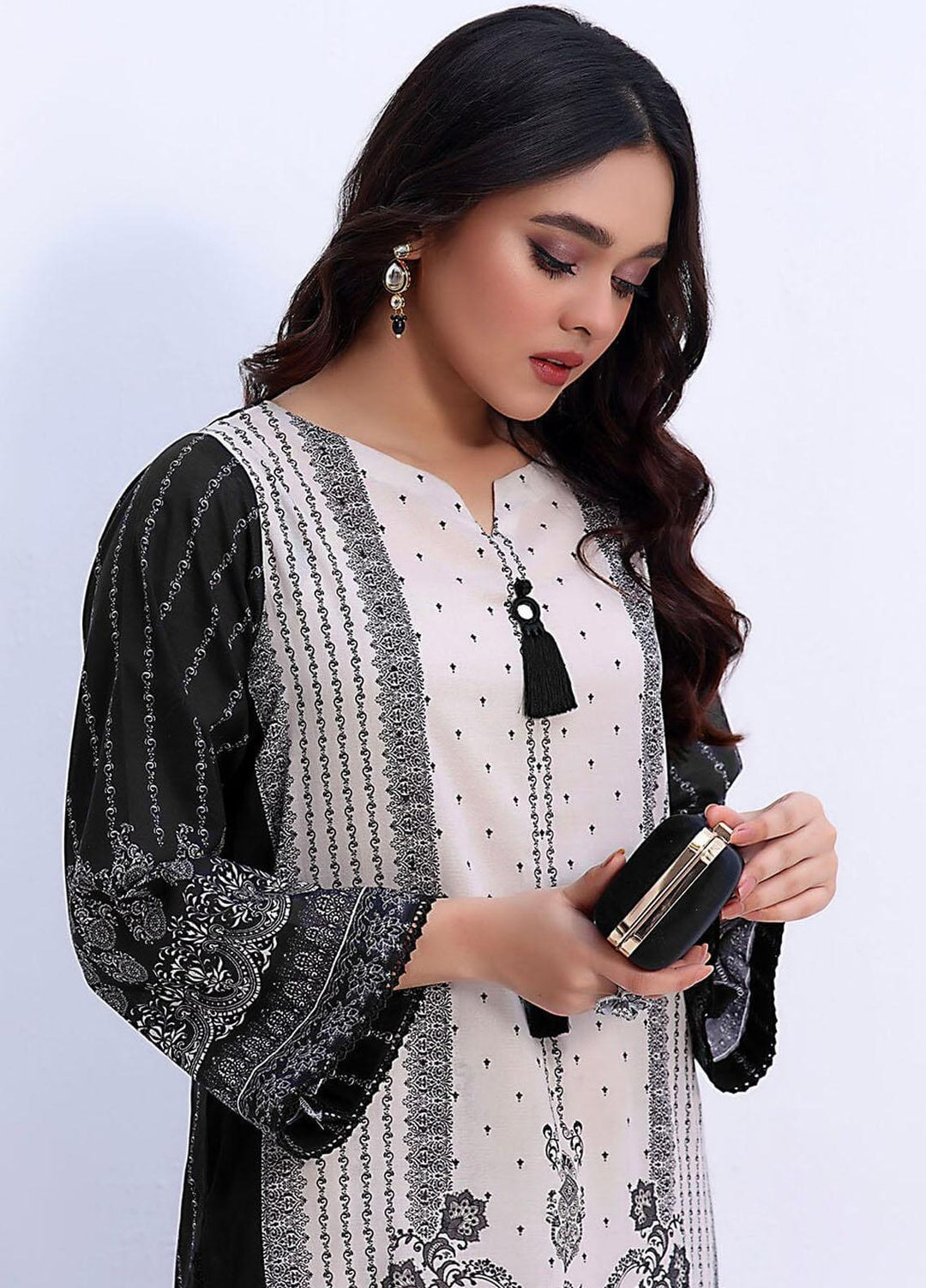 Meraki By Khas Printed Lawn Suits Unstitched 2 Piece KHS23M RKT-1903 - Summer Collection