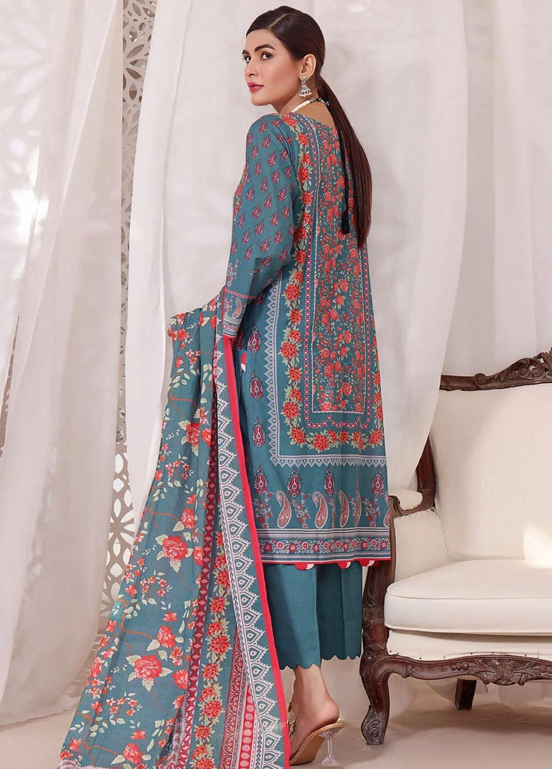 Meraki By Khas Printed Lawn Suits Unstitched 3 Piece KHS23M KLA-1858 - Summer Collection