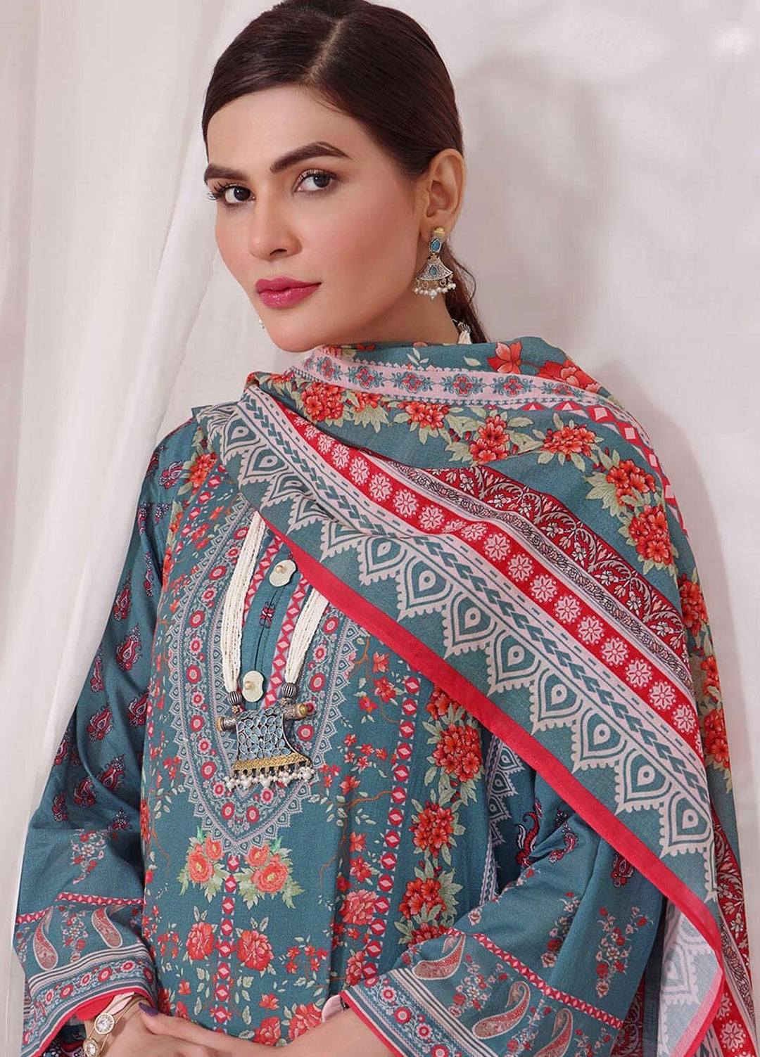 Meraki By Khas Printed Lawn Suits Unstitched 3 Piece KHS23M KLA-1858 - Summer Collection