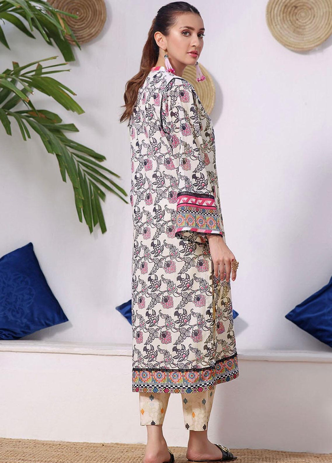 Meraki By Khas Printed Lawn Suits Unstitched 2 Piece KHS23M RKT-1905 - Summer Collection