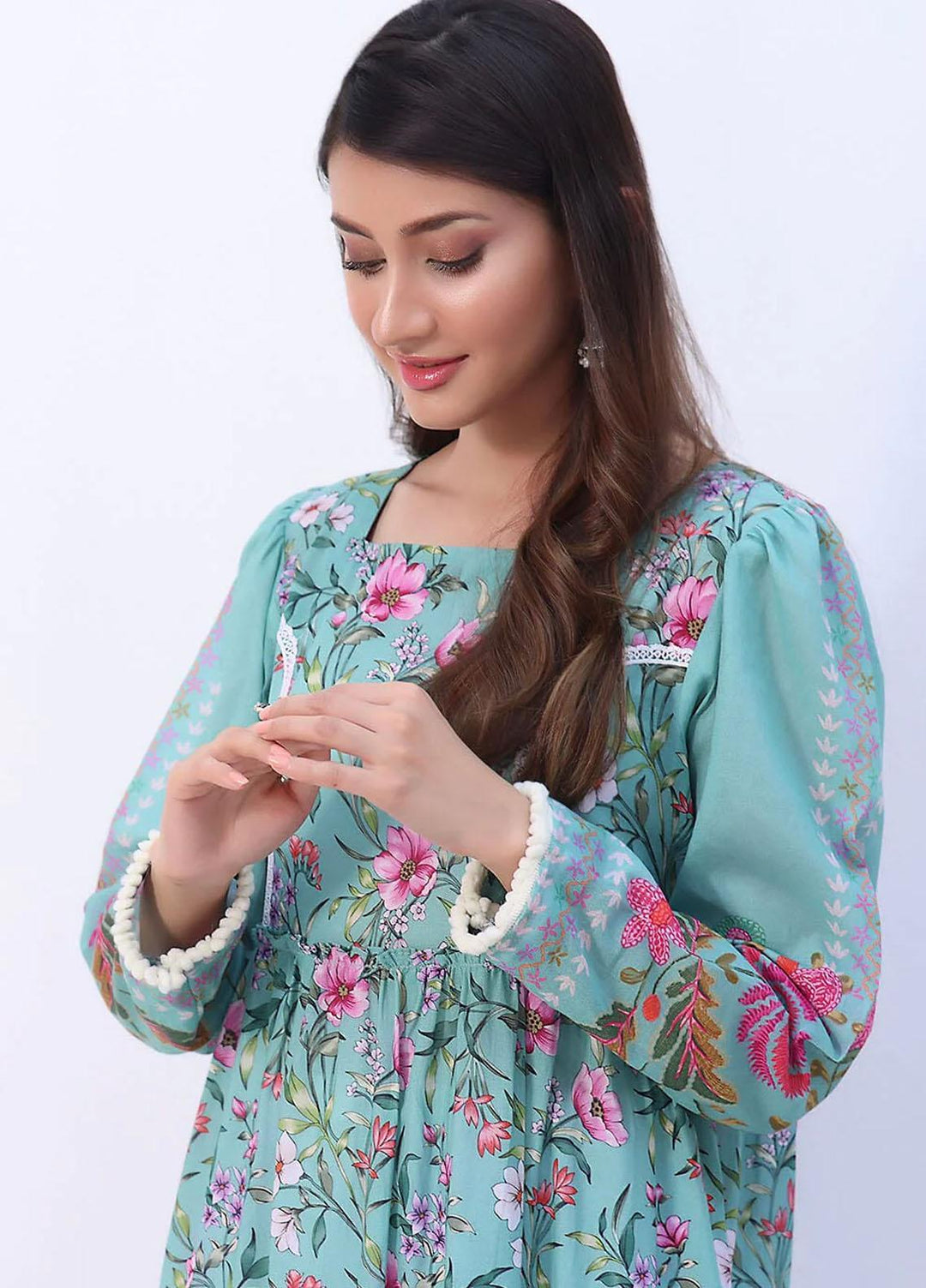Meraki By Khas Printed Lawn  Unstitched Kurties KHS23M DR-1916 - Summer Collection