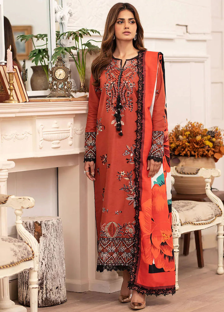 Meraki By Roheenaz Embroidered Khaddar Suit Unstitched 3 Piece ENZ24M RNZ-06B Alicia - Winter Collection