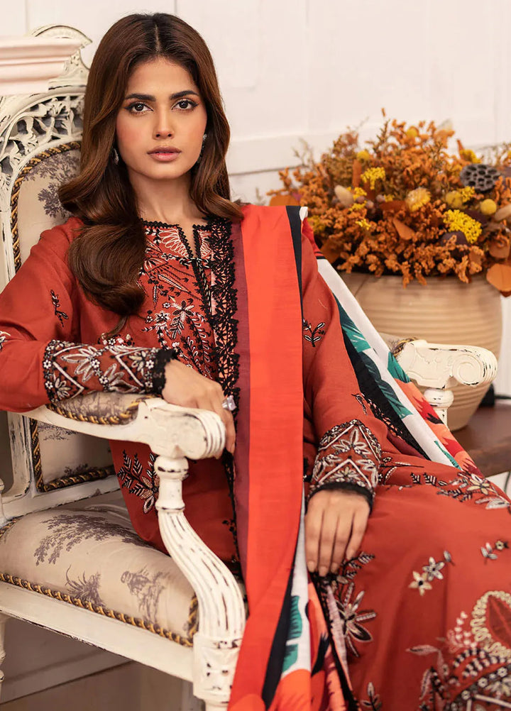 Meraki By Roheenaz Embroidered Khaddar Suit Unstitched 3 Piece ENZ24M RNZ-06B Alicia - Winter Collection