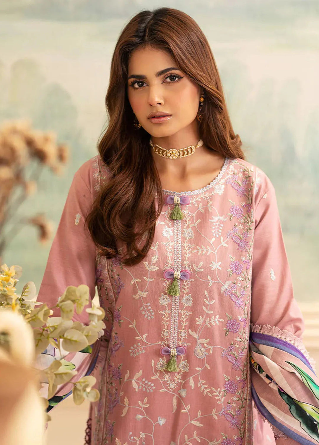 Meraki By Roheenaz Embroidered Khaddar Suit Unstitched 3 Piece ENZ24M RNZ-07A Giselle - Winter Collection