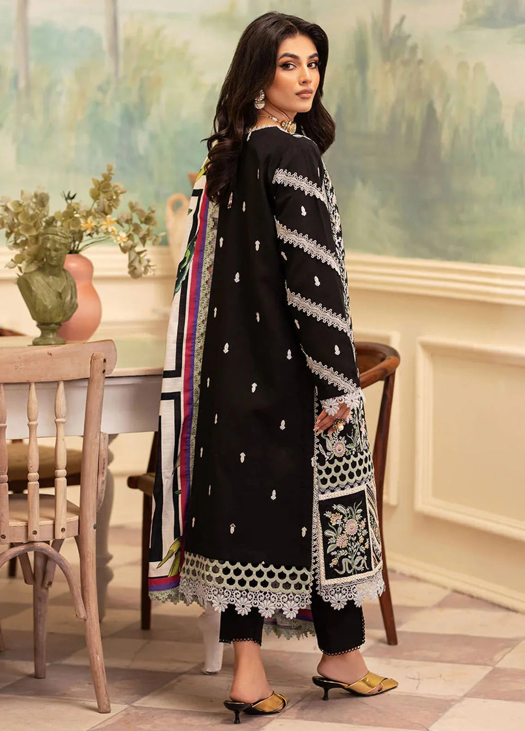 Meraki By Roheenaz Embroidered Khaddar Suit Unstitched 3 Piece ENZ24M RNZ-07B Rowan - Winter Collection