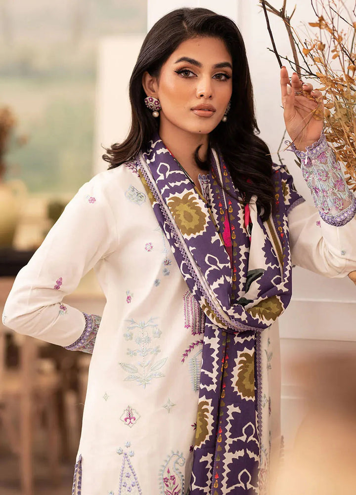 Meraki By Roheenaz Embroidered Linen Suit Unstitched 3 Piece ENZ24M RNZ-01A Hailee - Winter Collection