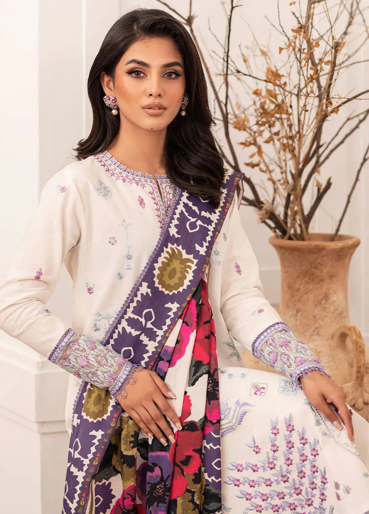 Meraki By Roheenaz Embroidered Linen Suit Unstitched 3 Piece ENZ24M RNZ-01A Hailee - Winter Collection