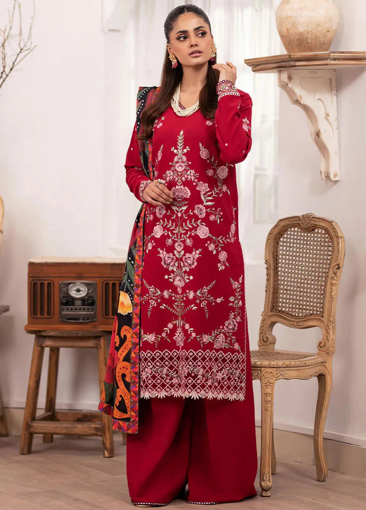 Meraki By Roheenaz Embroidered Linen Suit Unstitched 3 Piece ENZ24M RNZ-03A Elara - Winter Collection