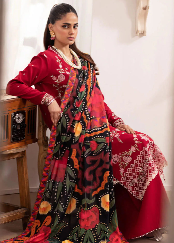 Meraki By Roheenaz Embroidered Linen Suit Unstitched 3 Piece ENZ24M RNZ-03A Elara - Winter Collection