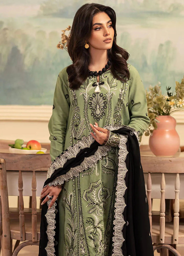 Meraki By Roheenaz Embroidered Linen Suit Unstitched 3 Piece ENZ24M RNZ-04A Olivia - Winter Collection