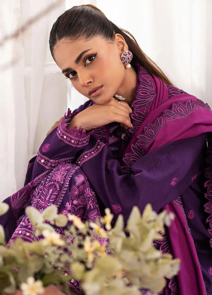 Meraki By Roheenaz Embroidered Linen Suit Unstitched 3 Piece ENZ24M RNZ-04B Naomi - Winter Collection