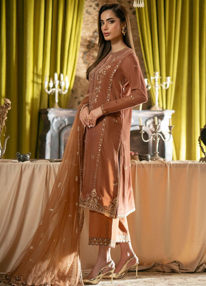 Meraki By Seran Embroidered Velvet Suits Unstitched 3 Piece SRN23MK D-02 Regalia - Formal Collection