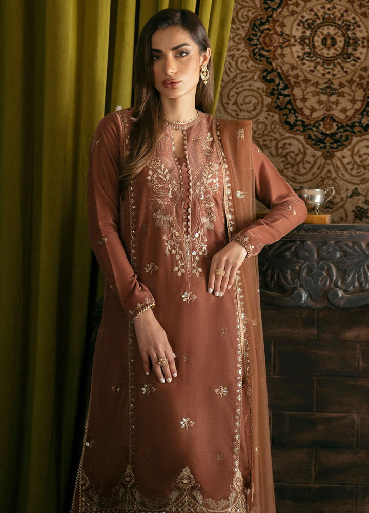 Meraki By Seran Embroidered Velvet Suits Unstitched 3 Piece SRN23MK D-02 Regalia - Formal Collection