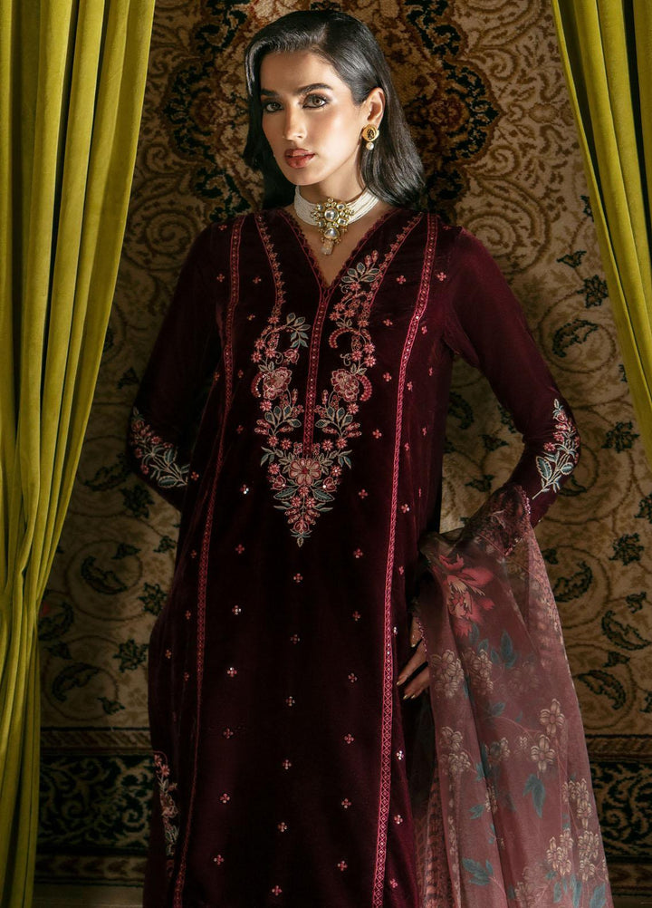 Meraki By Seran Embroidered Velvet Suits Unstitched 3 Piece SRN23MK D-03 Symphony - Formal Collection