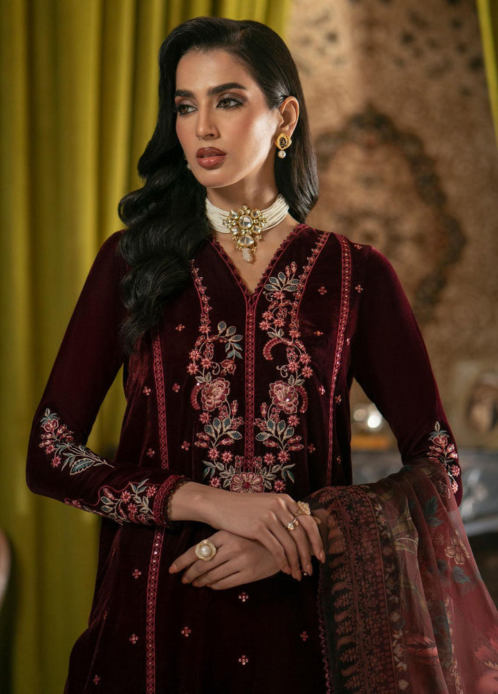 Meraki By Seran Embroidered Velvet Suits Unstitched 3 Piece SRN23MK D-03 Symphony - Formal Collection