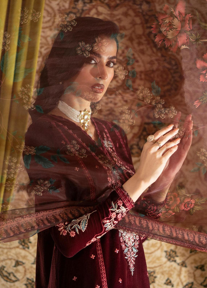 Meraki By Seran Embroidered Velvet Suits Unstitched 3 Piece SRN23MK D-03 Symphony - Formal Collection