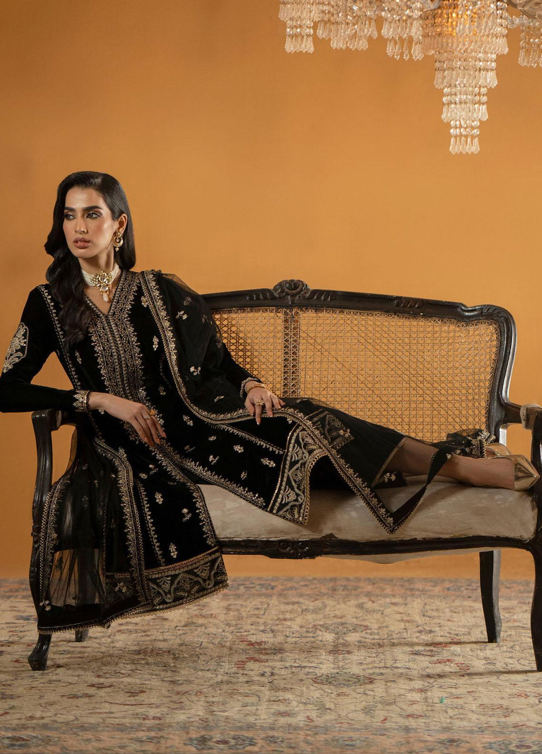 Meraki By Seran Embroidered Velvet Suits Unstitched 3 Piece SRN23MK D-05 Sybil - Formal Collection