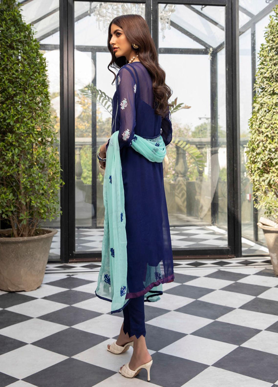 Meraki by ZS Textiles Embroidered Chiffon Suits Unstitched 3 Piece ZS21-M3 06 - Luxury Collection