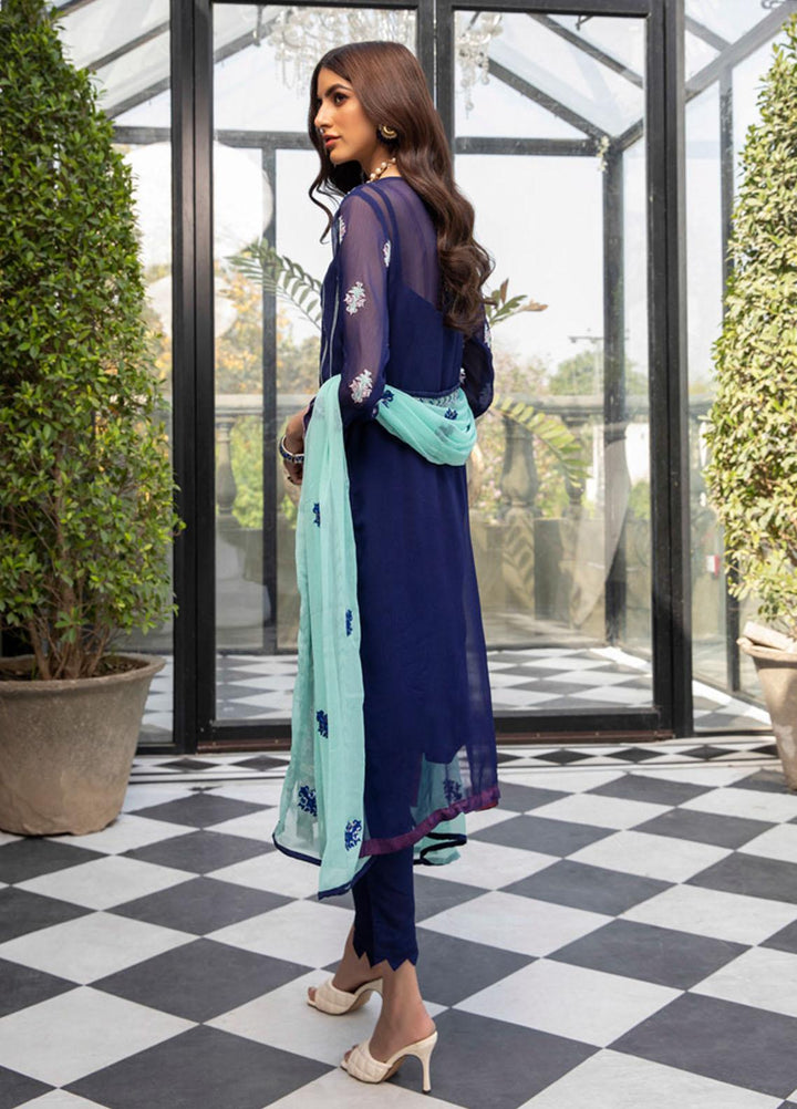 Meraki by ZS Textiles Embroidered Chiffon Suits Unstitched 3 Piece ZS21-M3 06 - Luxury Collection
