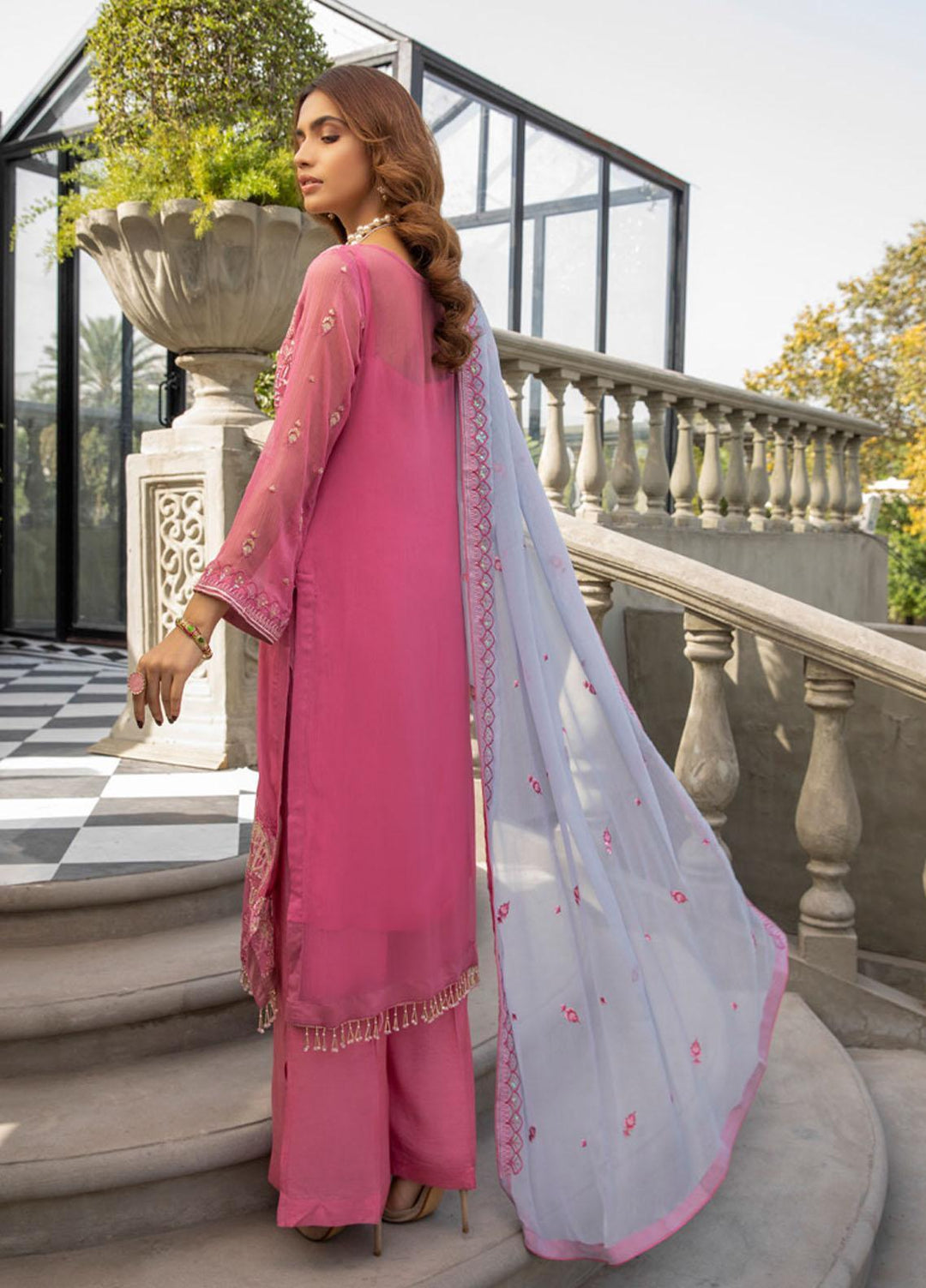 Meraki by ZS Textiles Embroidered Chiffon Suits Unstitched 3 Piece ZS21-M3 07 - Luxury Collection