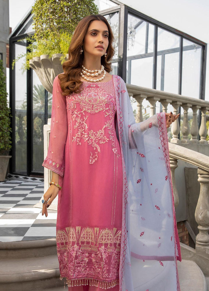 Meraki by ZS Textiles Embroidered Chiffon Suits Unstitched 3 Piece ZS21-M3 07 - Luxury Collection
