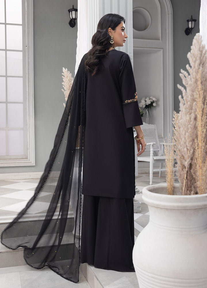 Merakish By Shahzeb Textiles Embroidered Jacquard Suits Unstitched 3 Piece ST23MKJ Metal Black - Festive Collection