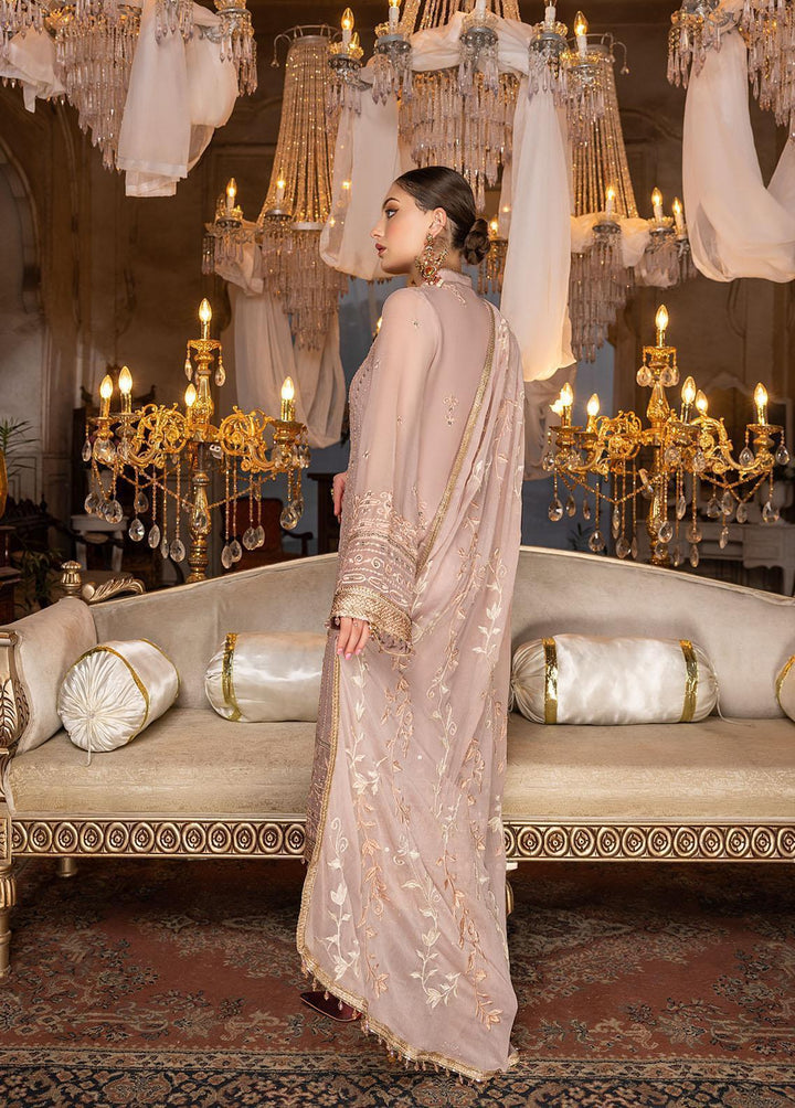 Shahzeb Textiles Pret Embroidered Chiffon 3 Piece Suit Tea Rose