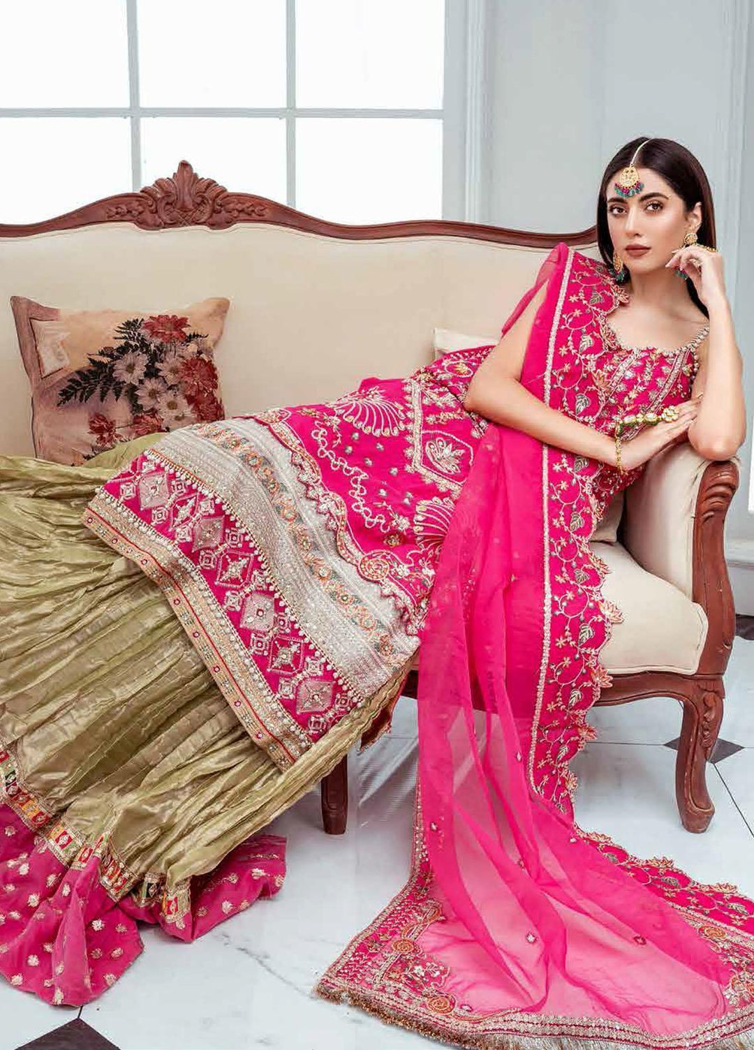 Luminious By Maryum N Maria Embroidered Organza Suits Unstitched 3 Piece MNM22LP MFS 02 ASHMIZA - Premium Collection